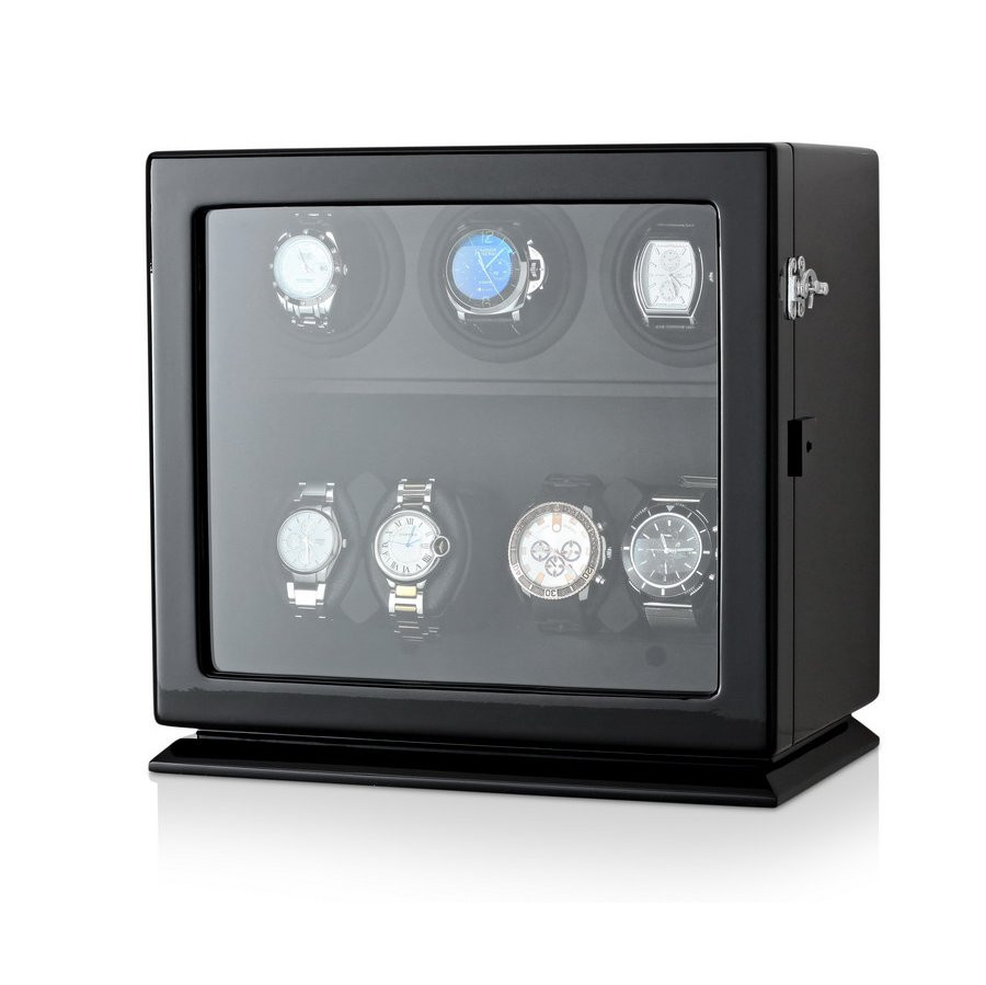 Compact 7 Watch Winder Box 2905BBV-DF9 with Combined Rotors
