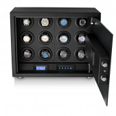 Leader Watch Winders Safe LT-12 with Digital Lock and Interior Backlight (Black)