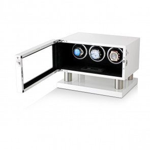 Leader Watch Winders Triple Watch Winder for Automatic Watches (White)