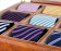 9 Tie Box for Men Neckties (Burl Wood + Peach)