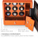 Watch Safe with 9 Winder Rotors and Jewelry Drawers (Orange)