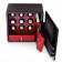 Watch Winder Safe for 12 Watches with Digital Lock and Alarm System (Black + Red)